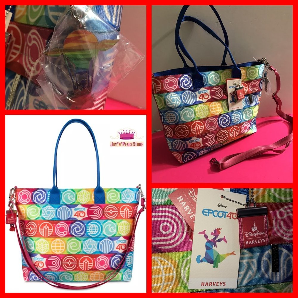 Harvey Disney World EPCOT 40th Anniversary Streamline Figment Tote Shoulder Bag